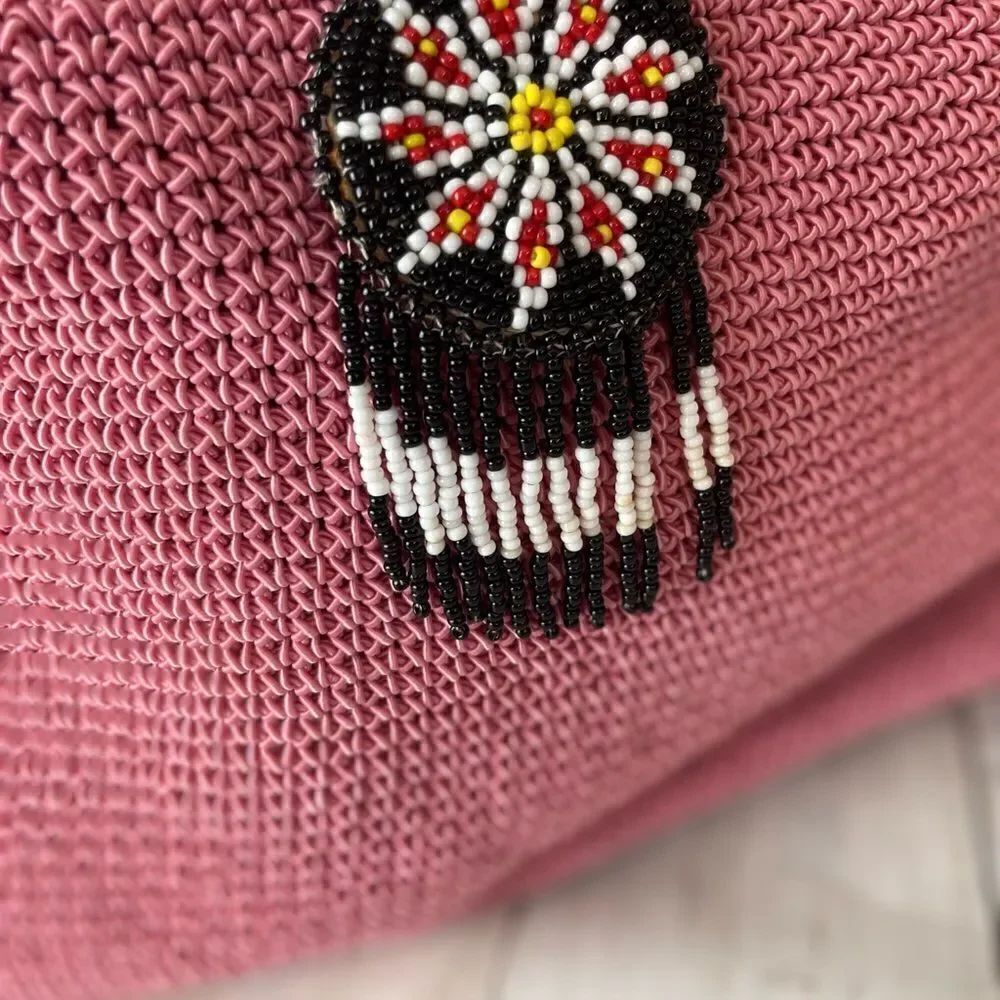 Pink Crochet Shoulder Bag - Picture 3 of 11